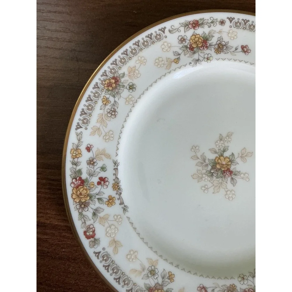 Noritake Salisbury Dessert Plates, Set of 4, Vintage Floral China